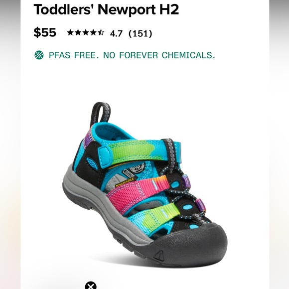 Keen Newport Toddler Rainbow Tie Dye Sandals - Picture 10 of 10